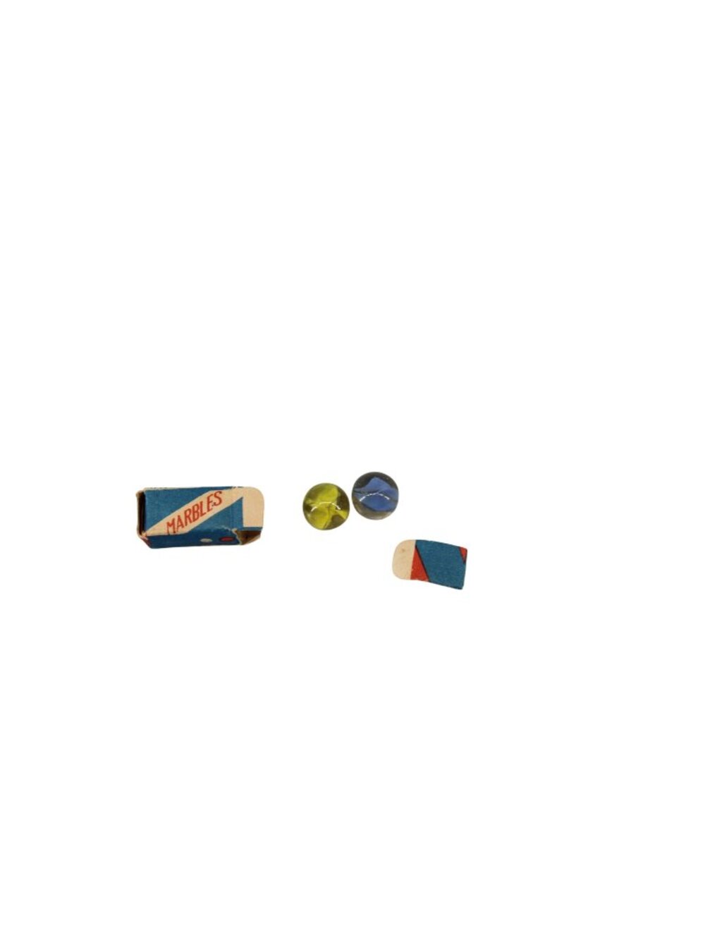 Vintage Small Marble Set Box Japan Cats Eye 94782